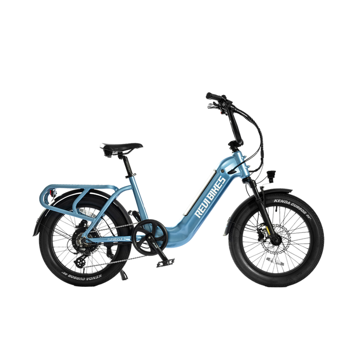 Revibikes Runabout.2 electric cargo bike 52V 750W Step thru commute city utility ebike with 2 seats 