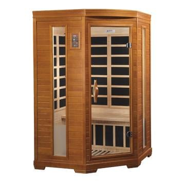 Golden Design Low EMF 2-Person Dynamic "Heming" FAR Infrared Sauna Corner Unit