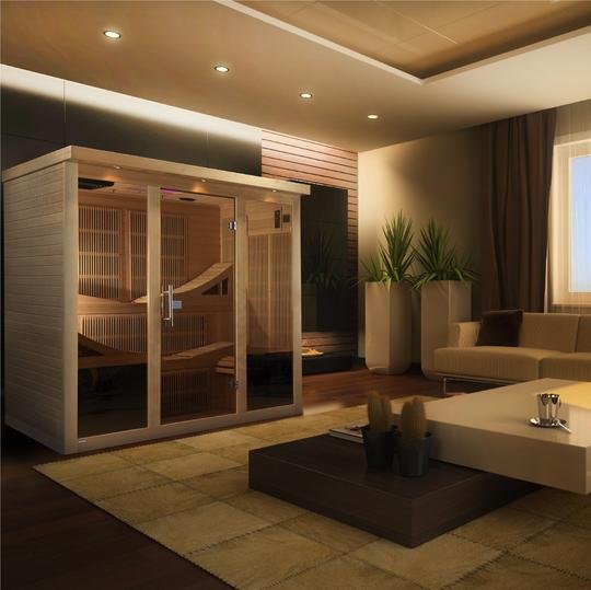 Golden Design Near Zero EMF 6-Person "Monaco" PureTech™ Infrared Sauna