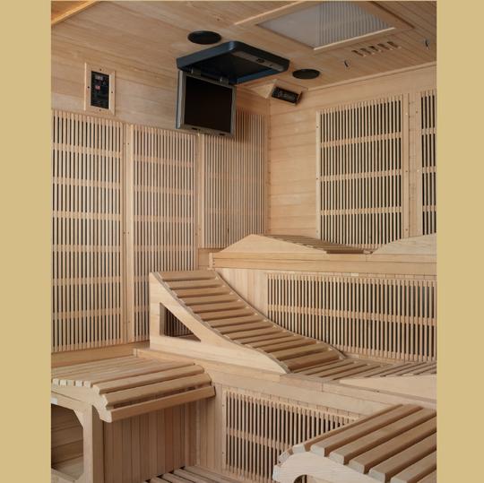 Golden Design Near Zero EMF 6-Person "Monaco" PureTech™ Infrared Sauna