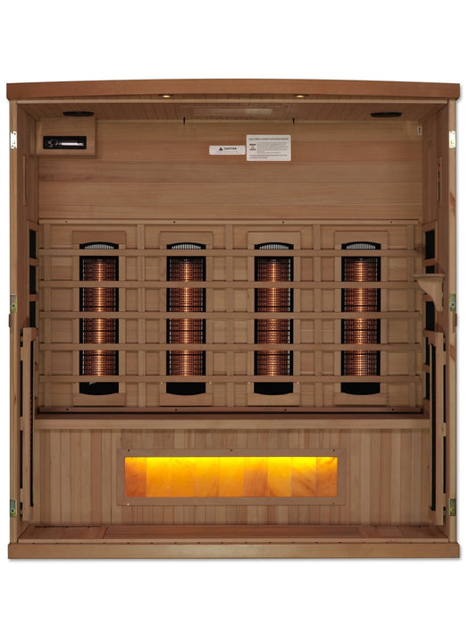 Golden Designs Near Zero EMF 4-Person Full Spectrum PureTech™ Infrared Sauna