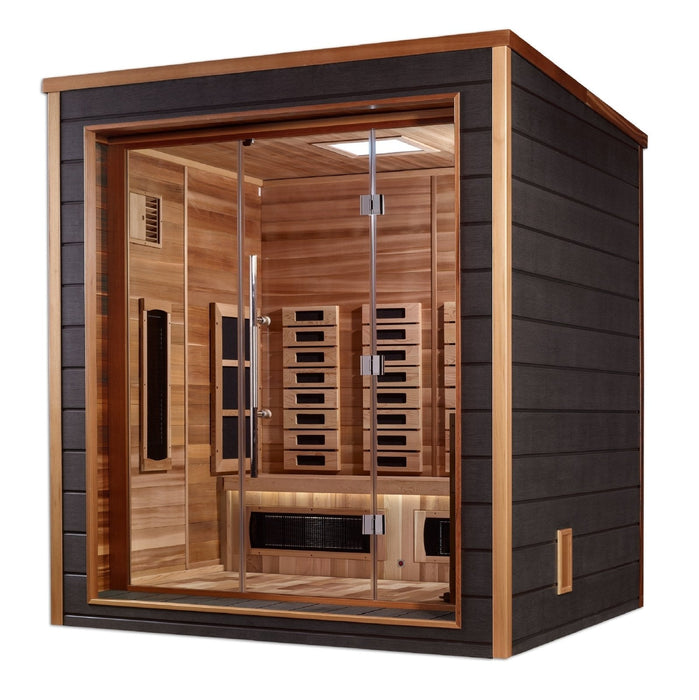 Golden Designs "Visby" 3-Person Indoor/Outdoor PureTech™ Hybrid Full Spectrum Sauna