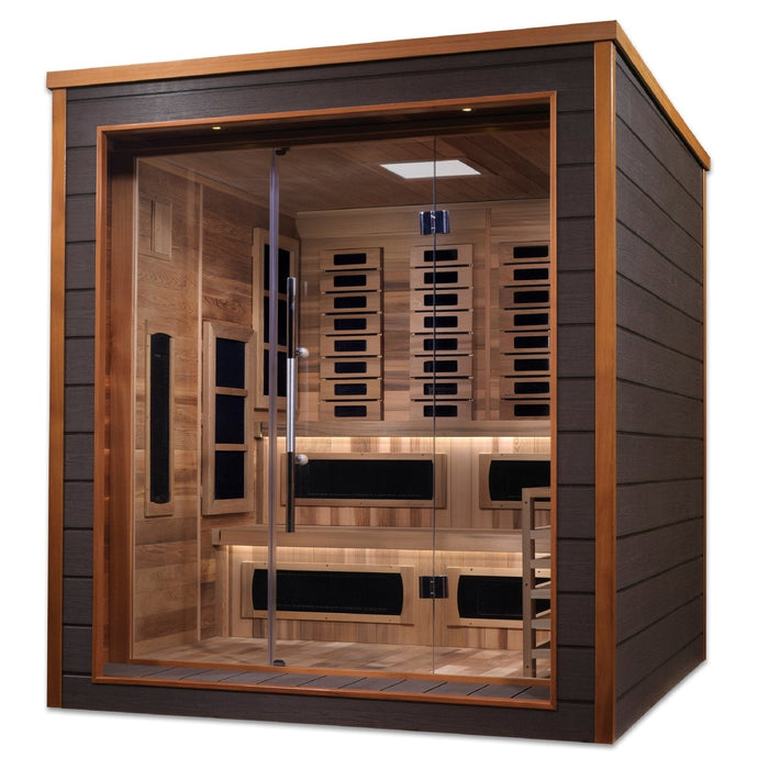 Golden Designs "Karlstad" 6-Person Indoor/Outdoor PureTech™ Full Spectrum Hybrid Sauna