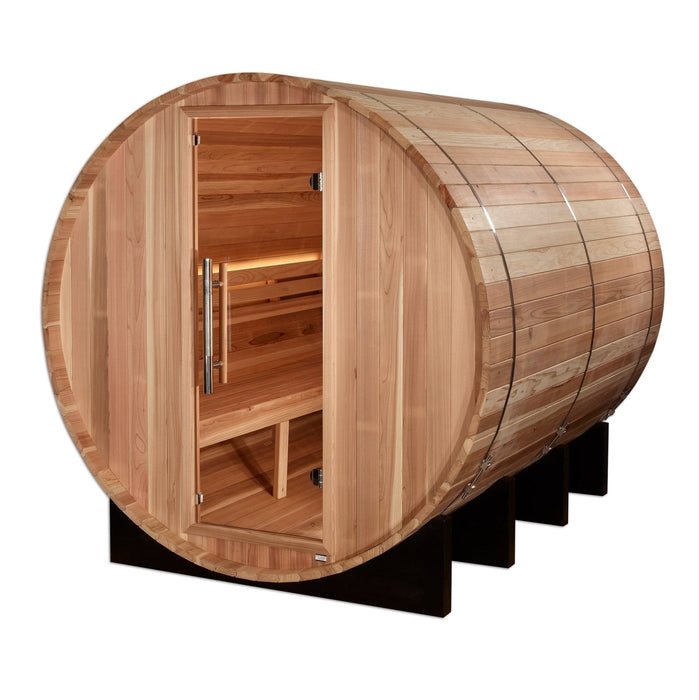 Golden Designs "Klosters" 6-Person Outdoor Barrel Traditional Steam Sauna