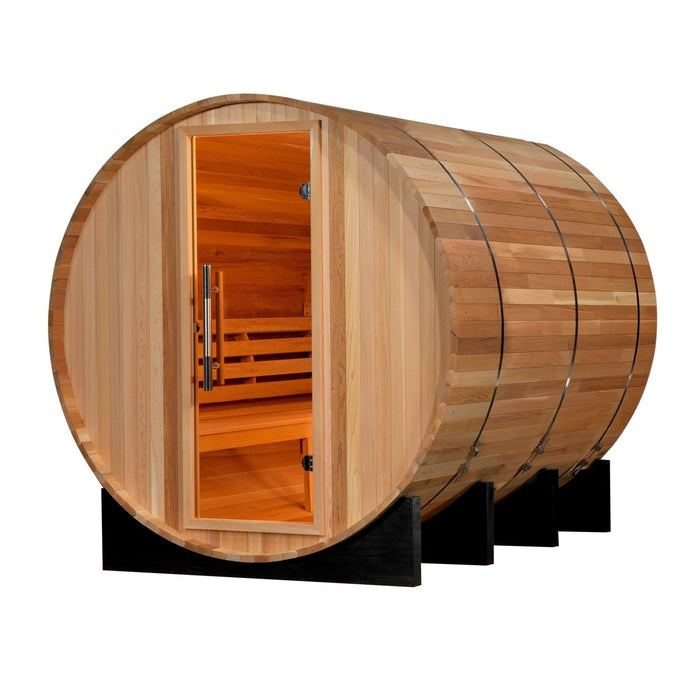 Golden Designs Outdoor Traditional Barrel Sauna "Marstrand Edition" 6-Person