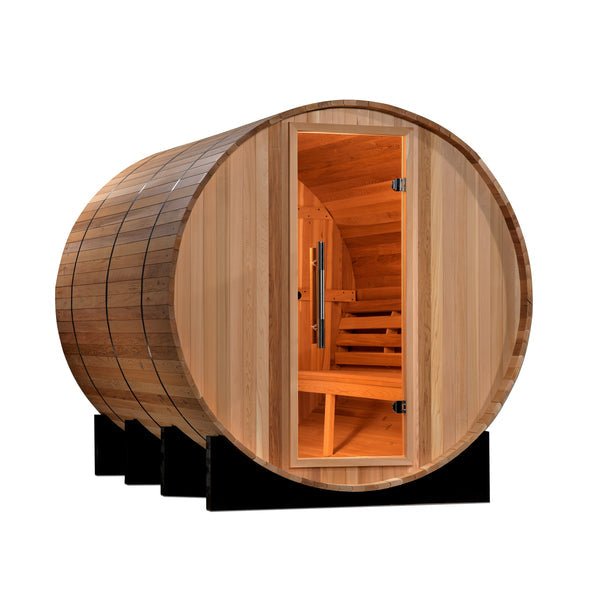 Golden Designs Outdoor Traditional Barrel Sauna "Marstrand Edition" 6-Person