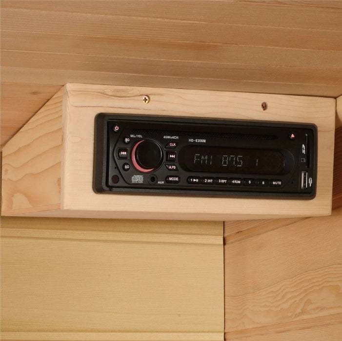 Golden Design Low EMF 3-Person Maxxus FAR Infrared Sauna Corner Unit Cedar Edition